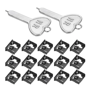 15pcs Bloqueur de Port Verrouillage Port USB/Bloqueur de Poussière Métal avec Clé Codée, Noir - Photo 1 sur 5