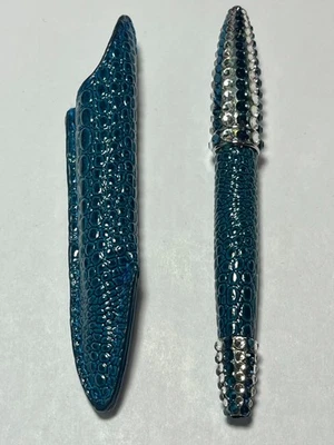 Nuevo Bolígrafo Jimmy Crystal New York Cuero y Cristales Swarvoski con Estuche Foto 1 de 4