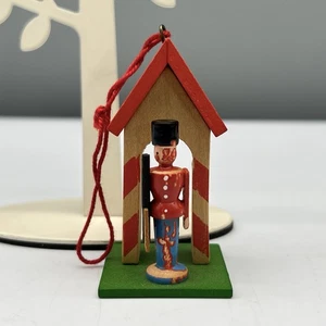 WEST GERMANY Holzkunst Christian Ulbricht WOODEN GUARD HOUSE Christmas Ornament - Picture 1 of 12
