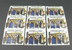 9x Sticker Fontaine Chaude France Sticker Souvenir Alloy Design - Picture 1 of 1