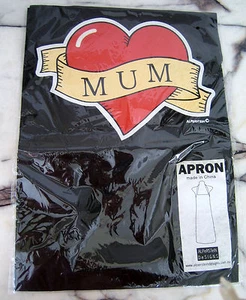 ALPERSTEIN DESIGNS Extra Long Apron Heart Design w/MUM print Mother Day Gift - Picture 1 of 2