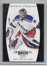 11-12 DOMINION BASE CARD BLACK PARALLEL #43 HENRIK LUNDQVIST 1/1 RANGERS