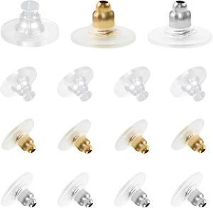 200 Stück Ohrstecker Verschluss, Hypoallergener Ohrring Stopper, Ohrring Verschl - Bild 1 von 6