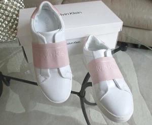 Wie neu, CK, Calvin Klein Sneaker, "Cupsole" Weiß/Rosé, Logo, Größe (37) = 37.5 - Bild 1 von 16
