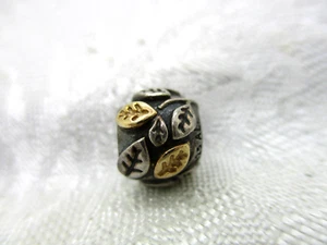 AUTHENTIC PANDORA ALE 925 STERLING 14K GOLD ACCENTS TREE OF LIFE LEAVES CHARM - Picture 1 of 5