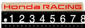 Honda Racing Sticker 8 in x 0.8 in Red/Clear HRC MX ATV Motorcycle Decal - Picture 1 of 1