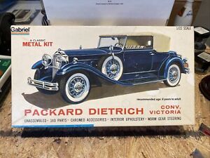 Vintage Gabriel Hubley 1930 Packard Dietrich Victoria Metal Model Kit 1:22 Scale