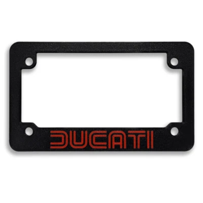 Marco de matrícula retro texturizado para motocicletas Ducati (ROJO) Foto 1 de 2