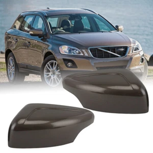For Volvo XC60 2009-2013 Pair Copper Color Door Wing Mirror Cover Cap Left Right - Picture 1 of 12