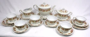 22 Piece TEA SET Craftsman China Japan 6 Cups/Saucers Sugar,Cream,5 Plates,T-Pot - Picture 1 of 12