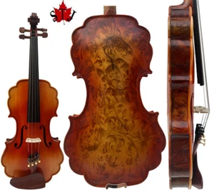 CANCIÓN BARROCA Maestro Violín 4/4, Maple Woo Back con dibujo Buen sonido #15556 - Imagen 1 de 12