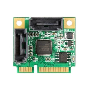 Small PCIExpress 2Port SATA3.0 Controller Card With ASM1061R Support RAID1/0 - Picture 1 of 7