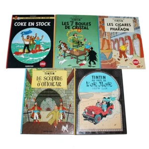 Ensemble de 5 BD / Bandes Dessinées Tintin / Hergé - Imagen 1 de 15