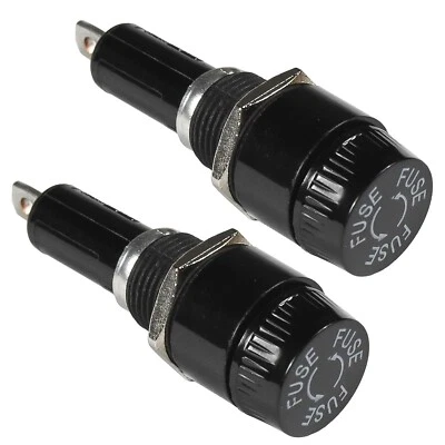 Paquete de 2 portafusibles de montaje en panel con tapa de tornillo para fusibles de 6x30 mm 30A 250V CA, R3-14A2 Foto 1 de 4