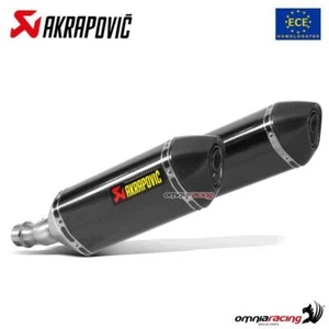 Coppia terminali scarico Akrapovic omologati carbonio Kawasaki Z1000 2014-2018 - Foto 1 di 7
