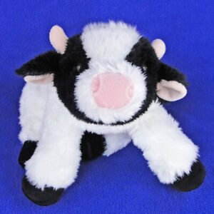 Aurora Flopsie May Bell Cow Plush Black and White Floppy Stuffed Animal 12"