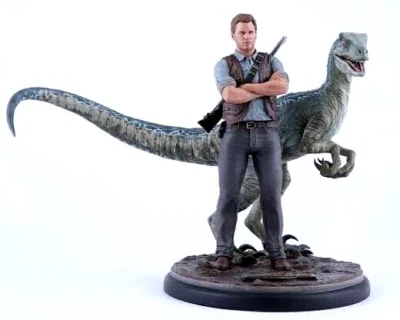 10" tall x 12" Long Jurassic World Dinosaur Trainer Unbuilt Resin Model Kit 1/6 - Image 1 of 2