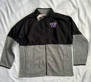 New! Washington Huskies Men's Athletic Full Zip Jacket Sz 2XL NWT - Picture 1 of 6