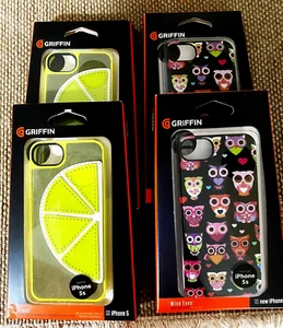 Griffin Lime or Owls Protective Hard Case iPhone 5 5S Cellphone Cover - CHOICE - Picture 1 of 6