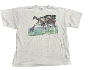 Down To Earth XXL Cream Giraffe Loving Family Mens T-Shirt - Picture 1 of 11