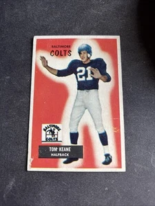 1955 Bowman - Tom Keane #30 Baltimore Colts Light Paper Loss VG - Picture 1 of 2
