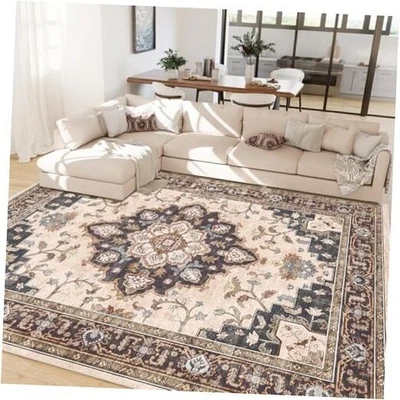 Alfombras lavables a máquina alfombra infantil 9x12 alfombras de área niñas antideslizantes pelo bajo agua  Foto 1 de 4