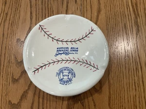 1950’s Spalding Official Baseball Shaped Ceramic Ashtray 7 Inch Round American - Picture 1 of 10