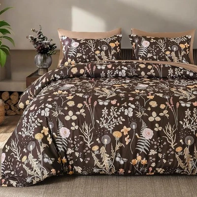 Juego de edredón floral premium ropa de cama king para todas las estaciones 7 piezas microfibra suave EE. UU. Foto 1 de 4