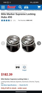 Mile Marker Locking Hub - Fits Toyota Supreme Locking Hubs - Picture 1 of 1