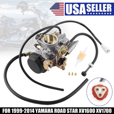 Carburador OEM para Yamaha Road Star 1600 1700 XV1600 1999-2003, XV1700 2002-2014 Foto 1 de 4