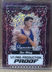 Yao Ming 2025 Leaf Signature Series Pink Shimmer Prizm Proof #1/1 SP๐จ๐ณ๐ฅ๐ - Picture 1 of 2