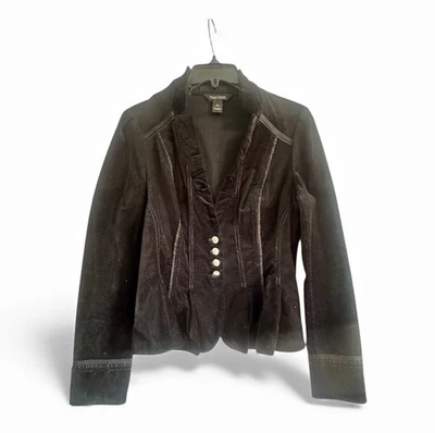 Blazer militar de terciopelo del mercado negro de la Casa Blanca gótico victoriano 6 caprichosos Foto 1 de 4