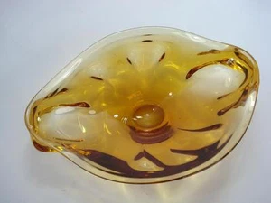 1930’s ANTIQUE LEAD CRYSTAL GLASS ART TABLE FRUIT BOWL - Picture 1 of 6
