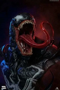 Queen Studio Venom 1/1 Scale BUST Model In Stock 80.5x59.3x60cm Original QS - Foto 1 di 15