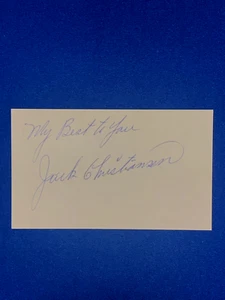 JACK CHRISTIANSEN SIGNED 3x5 INDEX CARD 3x NFL CHAMP DETROIT LIONS PSA DNA - Picture 1 of 3