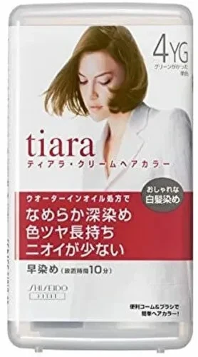 Shiseido Tiara Color de Cabello Crema Base Agua en Aceite Textura Suave 10 Min 4YG JP Foto 1 de 1