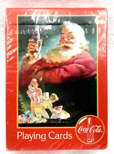 Coca Cola Playing Cards #334 Santa 1996 Standard 52 Card Deck Poker Cribbage - Picture 1 of 9