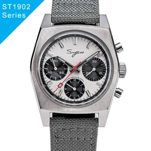 Seagull Sugess ST1902 Panda 37 mm blanco cronógrafo abovedado zafiro Lume 1963 nuevo en caja - Imagen 1 de 11