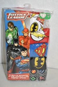 Justice League Comic Print Briefs Size 4 Boy's - Picture 1 of 5