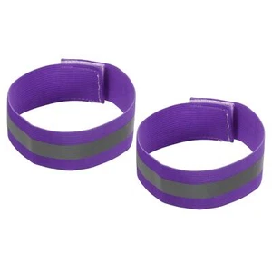 Reflectante Bandas para Brazo Muñeca Tobillo Pierna 14x1.6" Morado 2 Paquete - Imagen 1 de 5