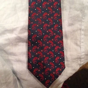 ISAIA NAPOLI Silk/cotton Tie Necktie Handmade IN ITALY - Picture 1 of 3