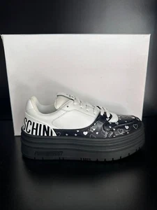 LOVE MOSCHINO scarpa shoes bianco/nero donna woman Size 37 (insole 27 cm) MOS42 - Imagen 1 de 9