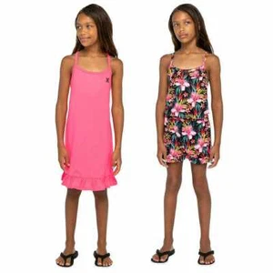 Hurley Youth 2-pack Dress and Romper PINK/BLACK Girls S(7/8)-L14-16) NWT - Picture 1 of 7