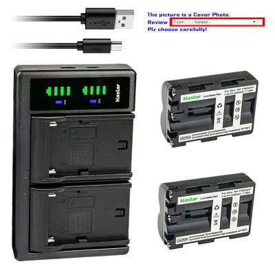 Kastar Battery LCD Dual Charger for Sony NP-FM500 Sony DSLR-A900 α900 Alpha A900