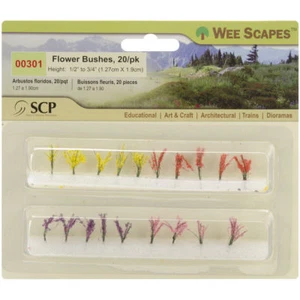 Wee Scapes 00301, arbustos de flores, 1/2" - 3/4"" 20 piezas - Imagen 1 de 1
