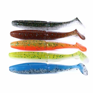 5pcs 10cm 9.7g Leurre Souple Petit Coulant Pêche Poisson Nageur Multi-section - Photo 1/11