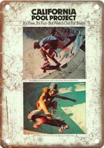 Vintage Skateboard Photo 12" x 9" Reproduction Metal Sign S203 - Picture 1 of 1