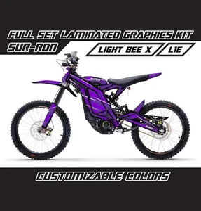 SUR RON Light Bee X Cartoon Animated Style Violet Graphics Kit Sticker Decal Set - Foto 1 di 2