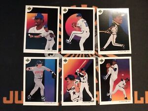 1990 Upper Deck Baseball Card Lot of 6 Barry Bonds Glenn Davis Gary Gaetti