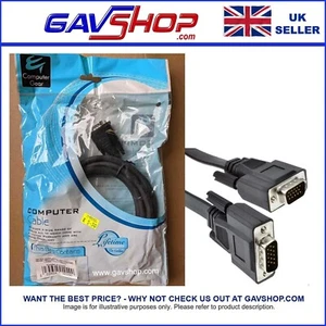 3M VGA & SVGA Computer/Laptop Monitor Lead - Male to Male (Plug to Plug) - Picture 1 of 3